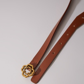 Narrow Smooth Leather Belt