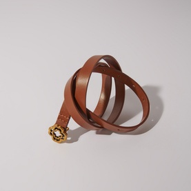 Narrow Smooth Leather Belt