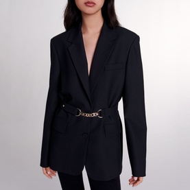 Chain Single-Breasted Blazer