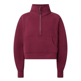 Scuba Oversized Funnel-Neck Half Zip Sweatshirt