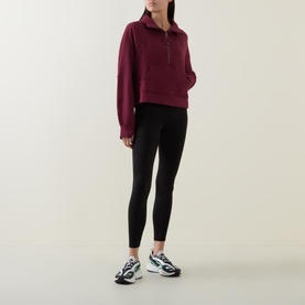 Scuba Oversized Funnel-Neck Half Zip Sweatshirt