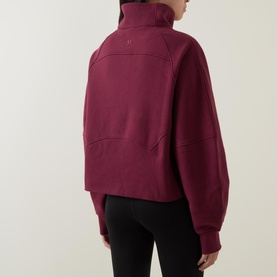 Scuba Oversized Funnel-Neck Half Zip Sweatshirt