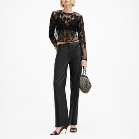 Greta Embellished Sheer Top