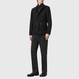 Survey Double-Layered Leather Jacket