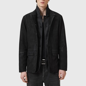 Survey Double-Layered Leather Jacket