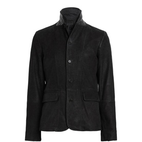 Survey Double-Layered Leather Jacket