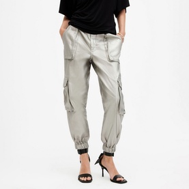 Freda Metallic Coated Cargo Trousers