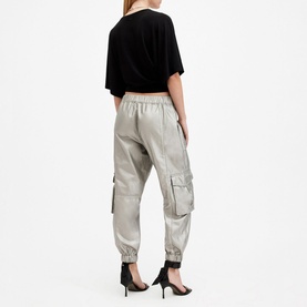 Freda Metallic Coated Cargo Trousers