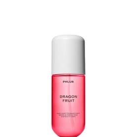 PHLUR Dragonfruit Body Mist 90ml, pink spray bottle with white cap
