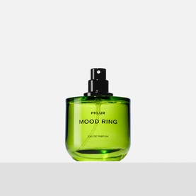 PHLUR Mood Ring Eau de Parfum 50ml, transparent green glass bottle with black spray cap