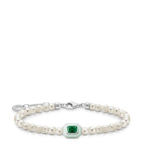 3D Green Stone Pearl Bracelet