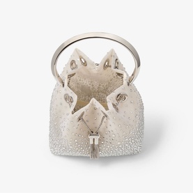 Bon Bon Crystal-Embellished Mesh Bucket Bag
