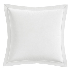 Bedeck Belfast Ayda Square Pillowcase in ivory, 50% cotton 50% bamboo blend with classic flange border detail
