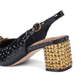 Chelsea Snake-Effect Slingback Pumps