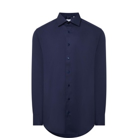 Solid-Twill Single-Cuff Formal Shirt