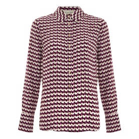 Phase Eight Gina Printed Shirt in multi geometric print with classic collar, long sleeves, buttoned cuffs and front button fastenings
