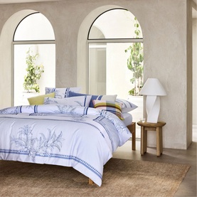 Sierra Duvet Cover Set Capri Blue