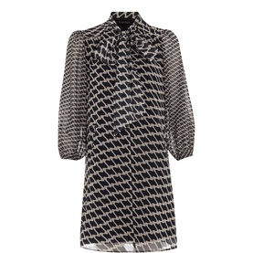 Suki Printed Pussybow Mini Dress