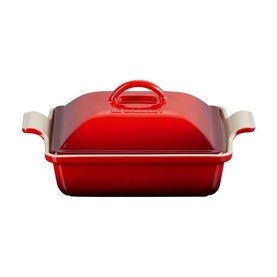 Stoneware Deep Square Dish with Lid 23cm