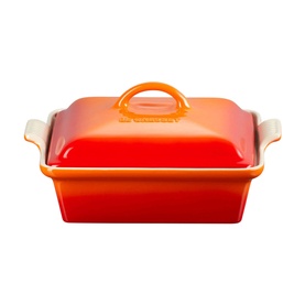 Stoneware Deep Square Dish with Lid 23cm