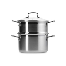 3-ply Stainless Steel Casserole Dish with Steamer and Lid 20cm
