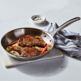 3-Ply Stainless Steel Uncoated Frying Pan 24cm