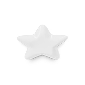 Le Creuset Stoneware Star Plate 20cm in white, star-shaped stoneware serving plate with smooth glazed finish