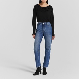 Sally Comfort High-Rise Straight Leg Jeans