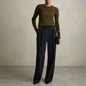 Eden Wide Leg Twill Trousers
