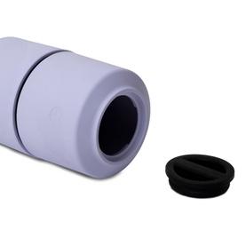Crush Grind CrushGrind&reg; Billung Grinder in lilac, close-up of ceramic grinding mechanism with removable black cap shown alongside