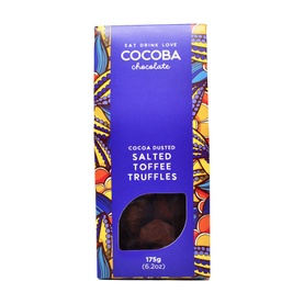 Cocoa Dusted Salted Toffee Truffles 175g