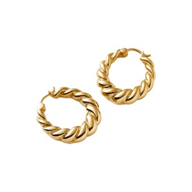 Twisted Tidal Medium Hoop Earrings
