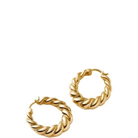 Twisted Tidal Medium Hoop Earrings