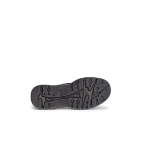 Ecco Offroad Hiking Trainers pink rubber outsole, showing RECEPTOR Technology flexibility zones and multi-directional lug pattern