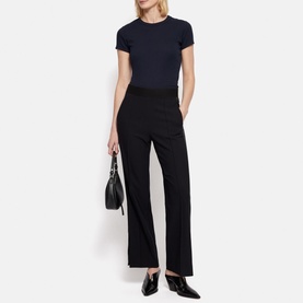 Mid-Rise Straight Leg Trousers