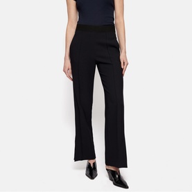 Mid-Rise Straight Leg Trousers