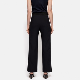 Mid-Rise Straight Leg Trousers