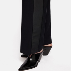 Mid-Rise Straight Leg Trousers