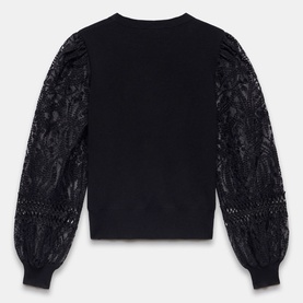 Sheer Sleeve Sweater