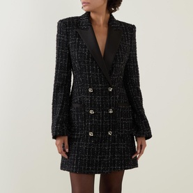 Dansian Mini Tweed Tuxedo Dress