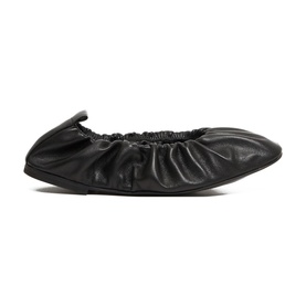 Foldable Leather Ballerina Flats