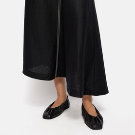 Foldable Leather Ballerina Flats