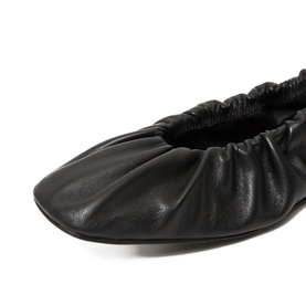 Foldable Leather Ballerina Flats