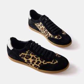 Leopard Lace-Up Trainers