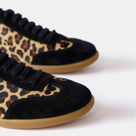 Leopard Lace-Up Trainers