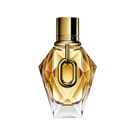 RABANNE Million Gold For Her Eau de Parfum Refillable 50ml, faceted amber bottle with gold cap and ring detail