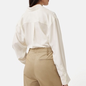 Relaxed Habotai Silk Shirt