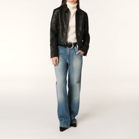Vecchi Distressed Wide-Leg Jeans