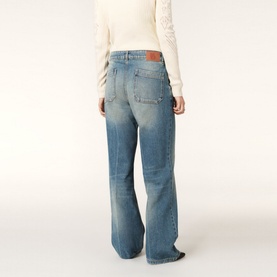Vecchi Distressed Wide-Leg Jeans