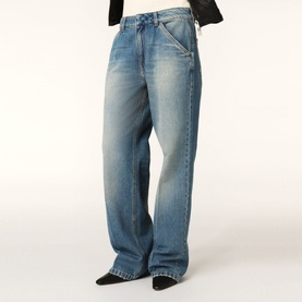 Vecchi Distressed Wide-Leg Jeans
